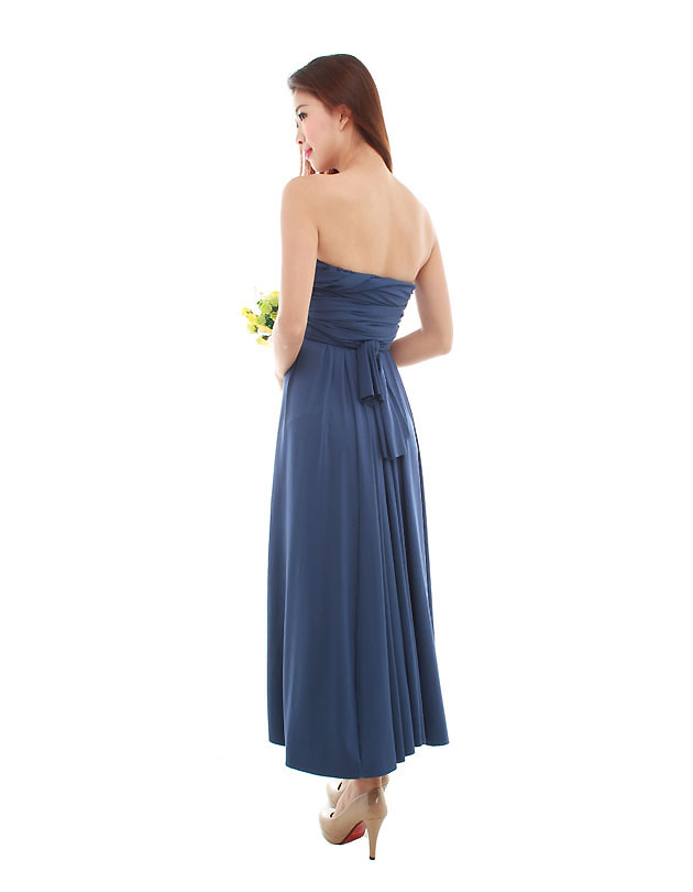 Cherie Convertible Maxi Dress in Navy Blue